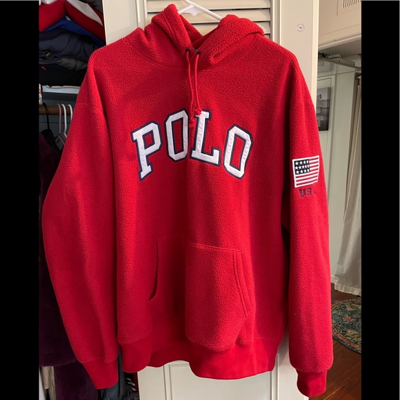 Polo Ralph Lauren Other - Polo by Ralph Lauren XL Red Fleece Hoodie